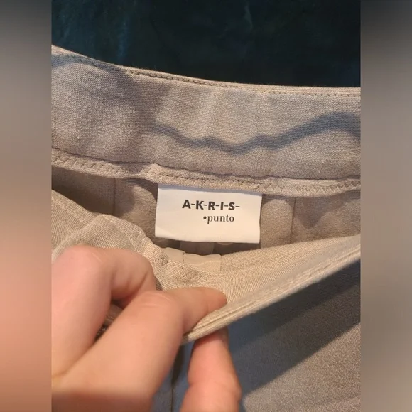 Akris Punto Beige Skinny Fit Stretchy Formal Suit/ Dress Pants Slacks Small 6
